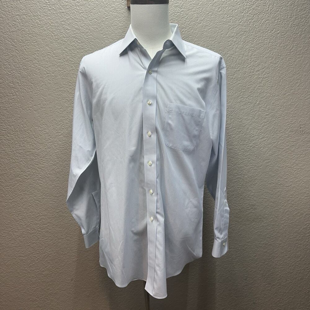 Brooks Bothers Men's Button Down Shirt Stripped English Spread Collar 16.5-34